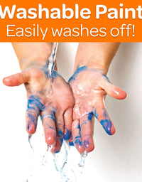 Crayola Washable Finger Paints, 6 Count, School Painting Supplies, Gifts for Kids, 3, 4, 5, 6, 7
