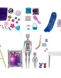 Barbie Color Reveal Surprise Party Set with 50+ Surprises: 1 Doll, 1 Chelsea Doll, 2 Pets, 6 Color-Change Activations, Accessories & More, Dance Party-Themed Set, Gift for Kids 3 Years Old & Up
