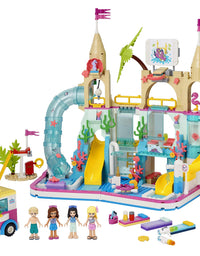 LEGO Friends Summer Fun Water Park 41430 Set Featuring Friends Stephanie, Emma, Olivia and Mason Buildable Mini-Doll Figures, Perfect Set for Creative Play (1,001 Pieces)

