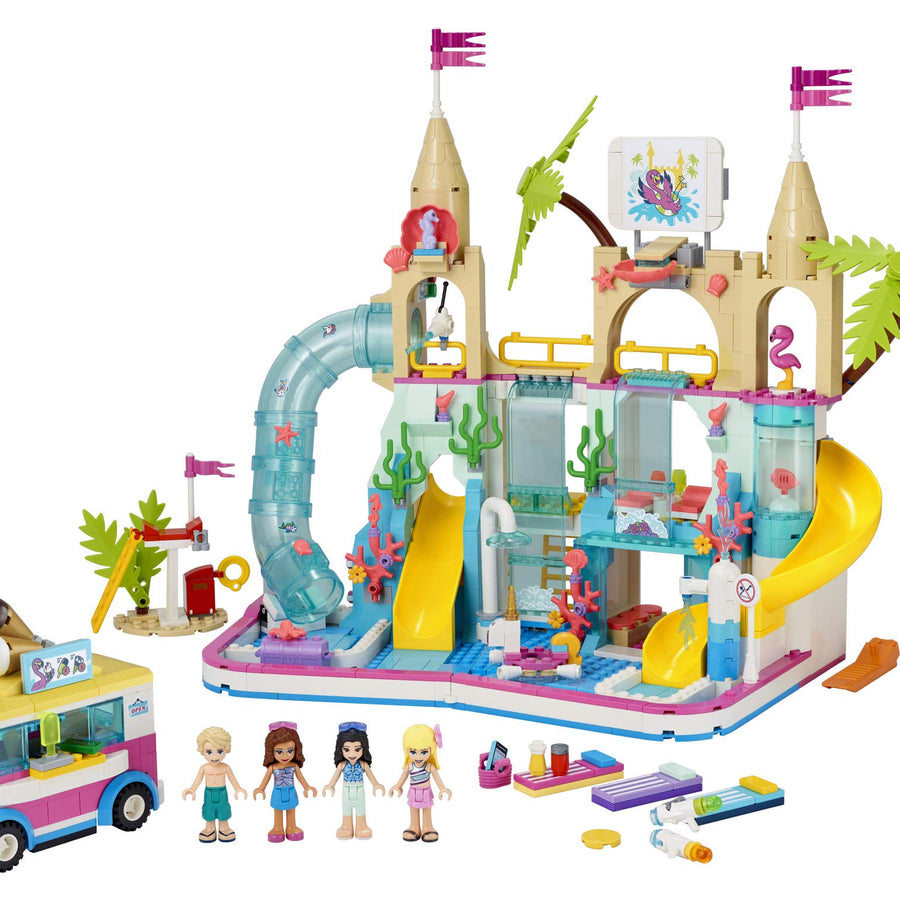 LEGO Friends Summer Fun Water Park 41430 Set Featuring Friends Stephanie, Emma, Olivia and Mason Buildable Mini-Doll Figures, Perfect Set for Creative Play (1,001 Pieces)
