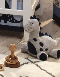 Lambs & Ivy Baby Dino Blue/Gray Plush Dinosaur Stuffed Animal Toy - Spike
