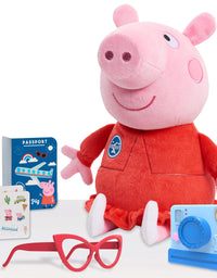 Peppa Pig 13.5-Inch Tourist Peppa Pig Plush, Super Soft & Cuddly Stuffed Animal, Amazon Exclusive, by Just Play
