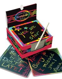 Melissa & Doug Scratch Art Rainbow Mini Notes (125 ct) With Wooden Stylus
