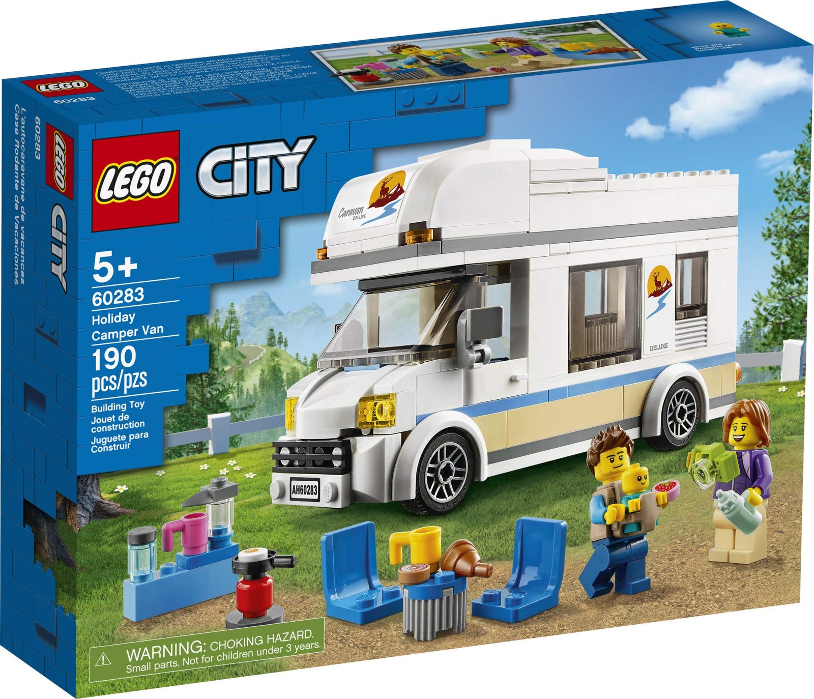 LEGO City Holiday Camper Van 60283 Building Kit; Cool Vacation Toy for Kids, New 2021 (190 Pieces)