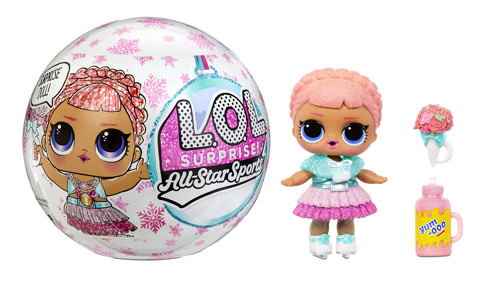 LOL Surprise All-Star Sports Series 5 Winter Games Sparkly Collectible Doll with 8 Surprises, Mix & Match Accessories, Gift for Kids, Toys for Girls and Boys Ages 4 5 6 7+ Years Old, (Styles May Vary)