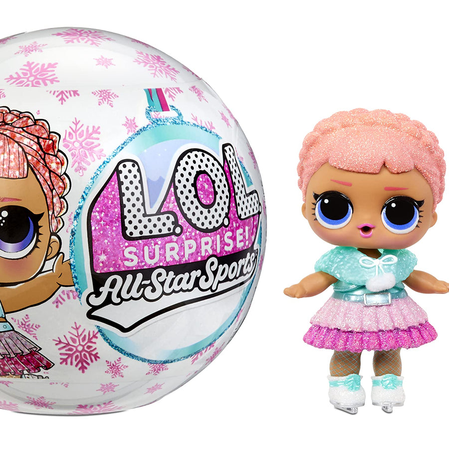 LOL Surprise All-Star Sports Series 5 Winter Games Sparkly Collectible Doll with 8 Surprises, Mix & Match Accessories, Gift for Kids, Toys for Girls and Boys Ages 4 5 6 7+ Years Old, (Styles May Vary)