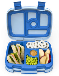 Bentgo Kids Children’s Lunch Box - Leak-Proof, 5-Compartment Bento-Style Kids Lunch Box - Ideal Portion Sizes for Ages 3 to 7 - BPA-Free, Dishwasher Safe, Food-Safe Materials (Blue)
