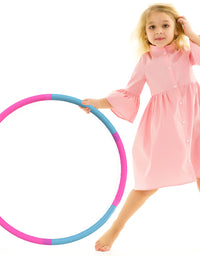 The Toyagator Hula Hoop for Kids, Pink & Blue 6 Section Premium Quality Fitness Hoola Hoops Toy, Detachable & Size Adjustable Suitable for Fun Exercise, Dance, Girls, Boys & Pet Training.
