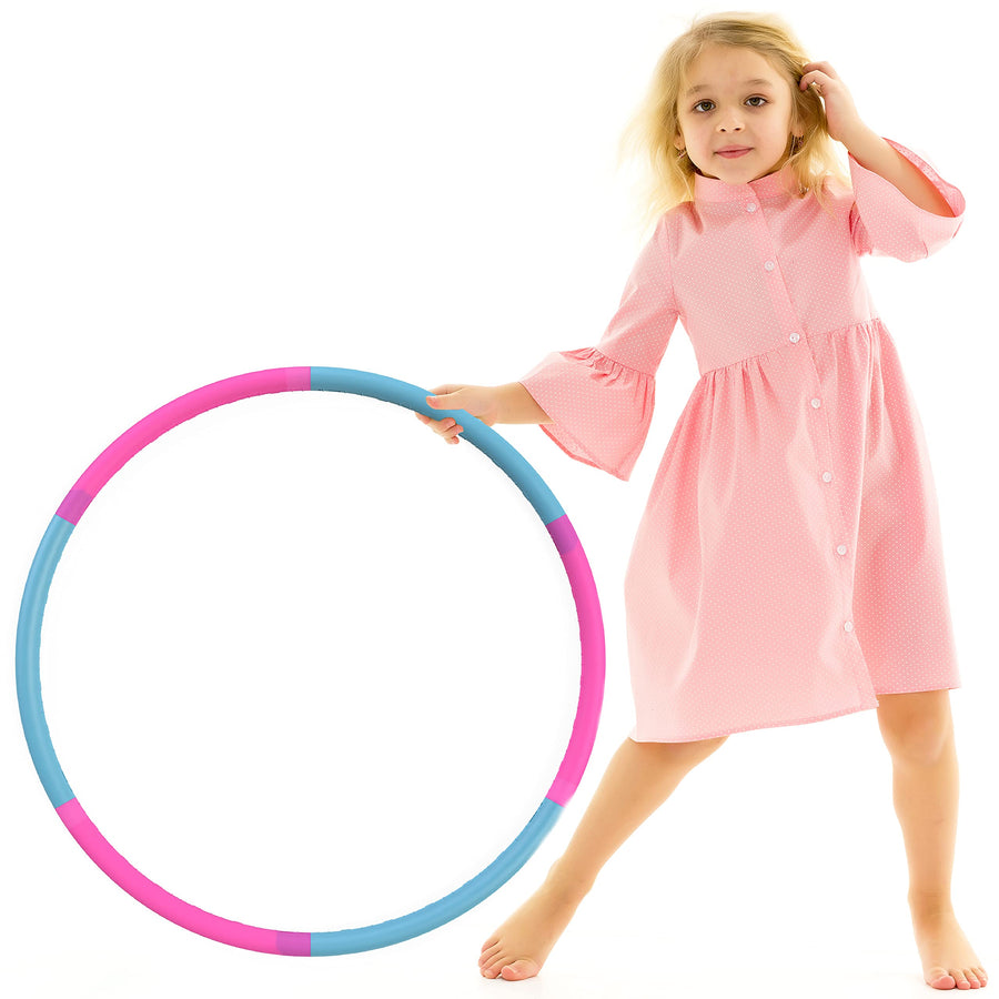 The Toyagator Hula Hoop for Kids, Pink & Blue 6 Section Premium Quality Fitness Hoola Hoops Toy, Detachable & Size Adjustable Suitable for Fun Exercise, Dance, Girls, Boys & Pet Training.