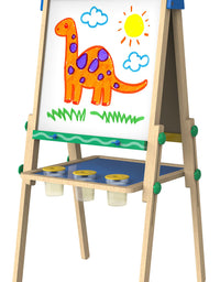 Crayola Kids Wooden Easel, Dry Erase Board & Chalkboard, Amazon Exclusive, Kids Toys, Gift, Age 4, 5, 6, 7
