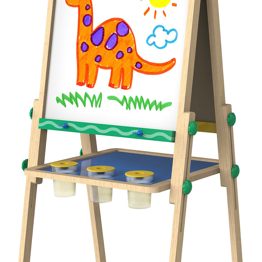 Crayola Kids Wooden Easel, Dry Erase Board & Chalkboard, Amazon Exclusive, Kids Toys, Gift, Age 4, 5, 6, 7