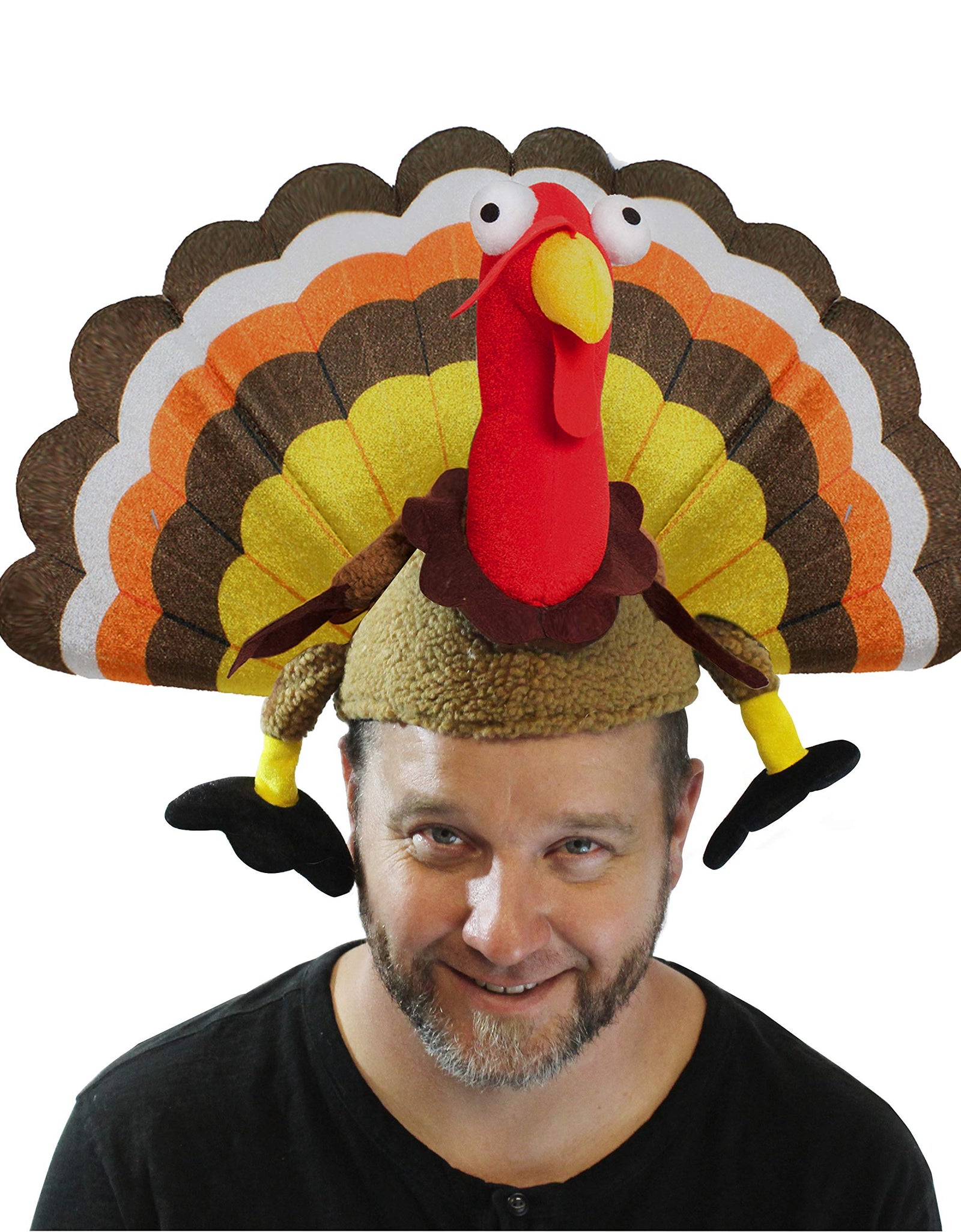 Spooktacular Creations 2 Turkey Hats for Happy Thanksgiving Party Costume, Outfit, Dress, Decorations.