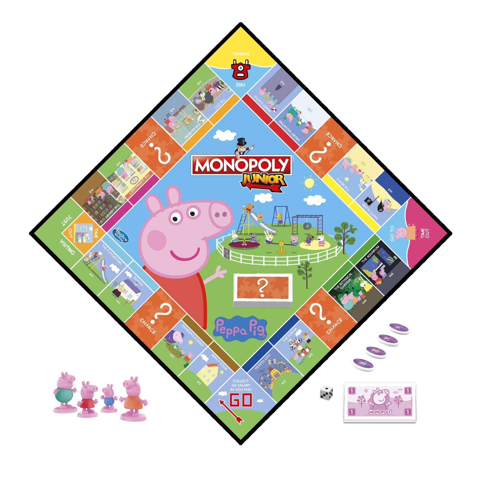 Hasbro Gaming Monopoly Junior: Peppa Pig Edition Board Game for 2-4 Players, Indoor Game for Kids Ages 5 and Up (Amazon Exclusive)