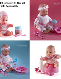 18-Piece My First Baby Doll Bottle and Baby Doll Accessories Pretend Play Baby Feeding and Fashion Toys Set for Kids Babies Toddlers and Girls
