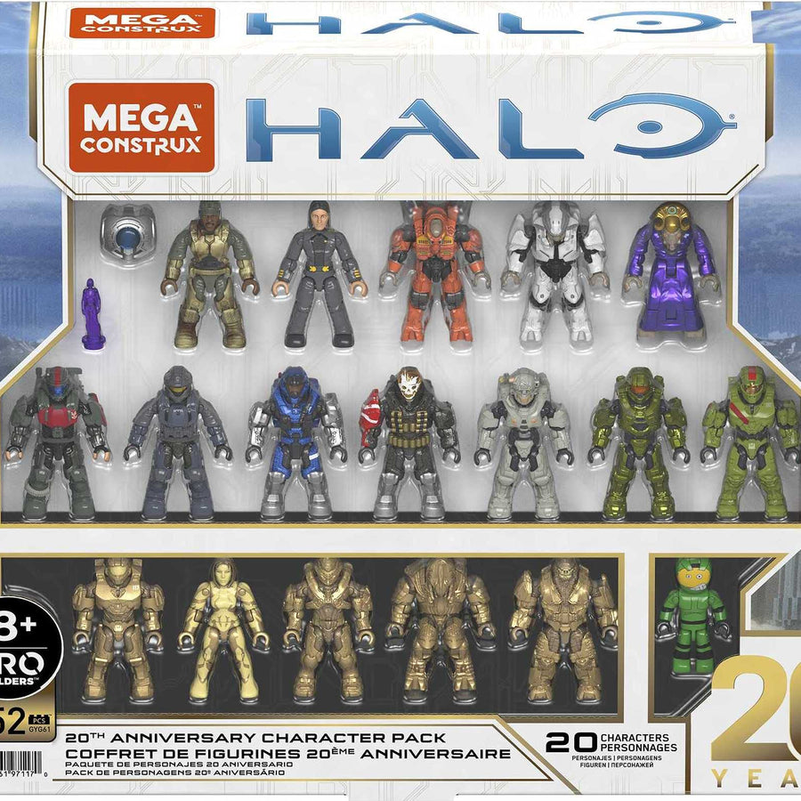 Mega Construx Pro Builders Halo 20th Anniversary Character 5 Pack [Amazon Exclusive]