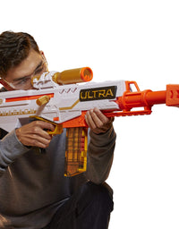 NERF Ultra Pharaoh Blaster with Premium Gold Accents, 10-Dart Clip, 10 Ultra Darts, Bolt Action, Compatible Only Ultra Darts
