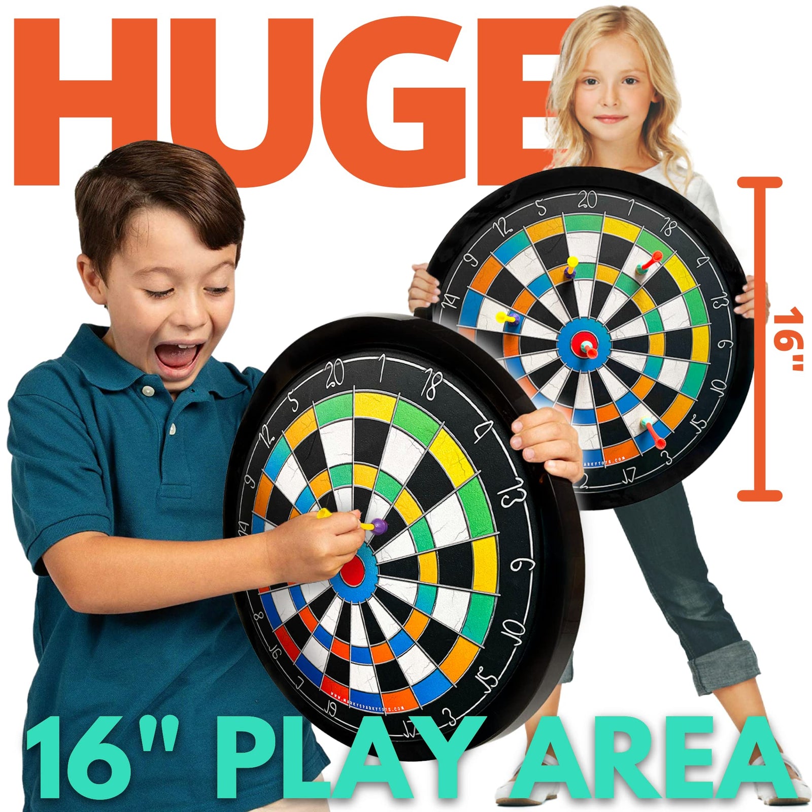 Doinkit Darts Kid-Safe Indoor Magnetic Dart Board - Easy to Hang, Fun to Play, Includes Board and 6 Unique Magnetic Darts