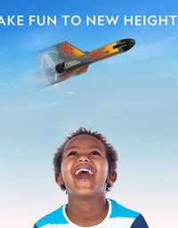 NATIONAL GEOGRAPHIC Air Rocket Toy – Ultimate LED Rocket Launcher for Kids, Stomp and Launch the Light Up, Air Powered, Foam Tipped Rockets up to 100 Feet

