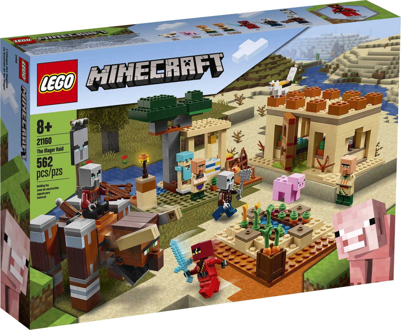 LEGO Minecraft The Illager Raid 21160 Building Toy Action Playset for Boys and Girls Who Love Minecraft, New 2020 (562 Pieces)
