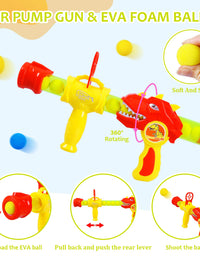 Dinosaur Toys Shooting Target Toy Gun for Kids-Air Pump Shooting Game with 36 Foam Balls,Electronic Target Practice Party Toys with Score Record,Sound and LED,Gifts for 5 6 7 8 9 Years Old Boys Girls
