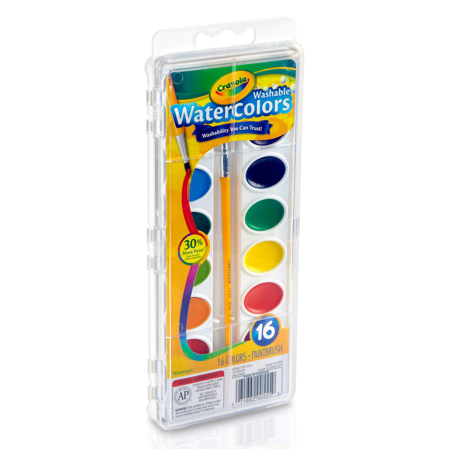Crayola Washable Watercolors, 16 Count, 4 Ounces