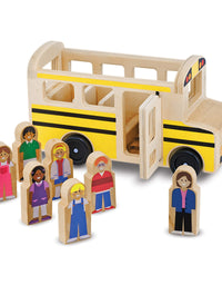 Melissa & Doug School Bus Wooden Play Set With 7 Play Figures
