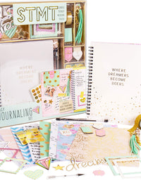 STMT DIY Journaling Set - Personalize & Decorate Your Planner/Organizer/Diary/Journal with Stickers, Gems, Glitter Frames & Clips, Bookmarks, Tassel Keychain - Great Gift Idea for Women and Teen Girls
