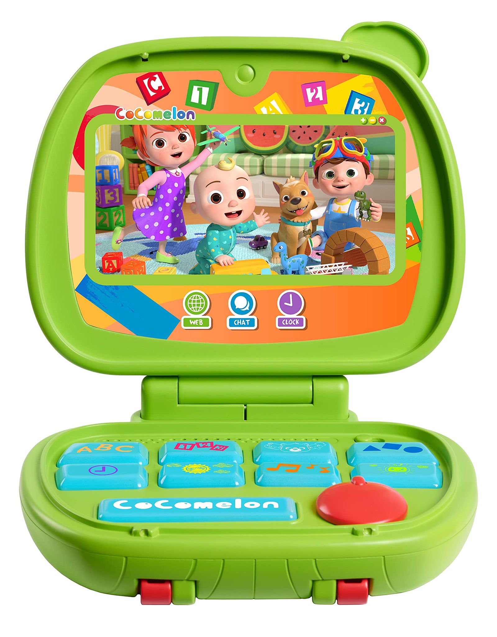 CoComelon Sing and Learn Laptop Toy for Kids, Lights, Sounds, and Music Encourages Letter, Number, Shape, and Animal Recognition, by Just Play