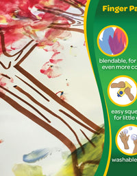 Crayola Washable Finger Paints, 6 Count, School Painting Supplies, Gifts for Kids, 3, 4, 5, 6, 7
