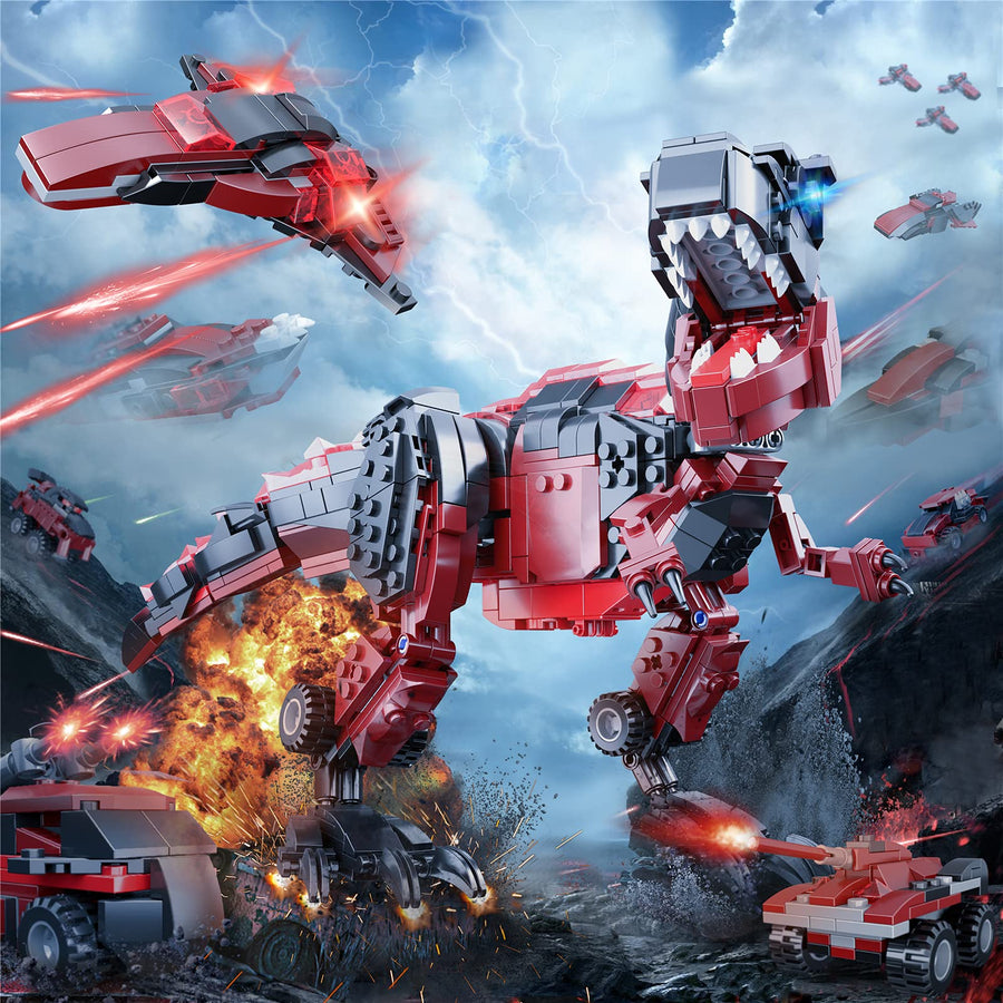 AUYYOSK Dinosaur Building Toys,782 Pieces STEM Dinosaur Building Block Set,11-in-1 Construction Toys Dinosaur Building Kit for Kids Birthday Gift Ages 6 7 8 9 10 11 12 Yr Old