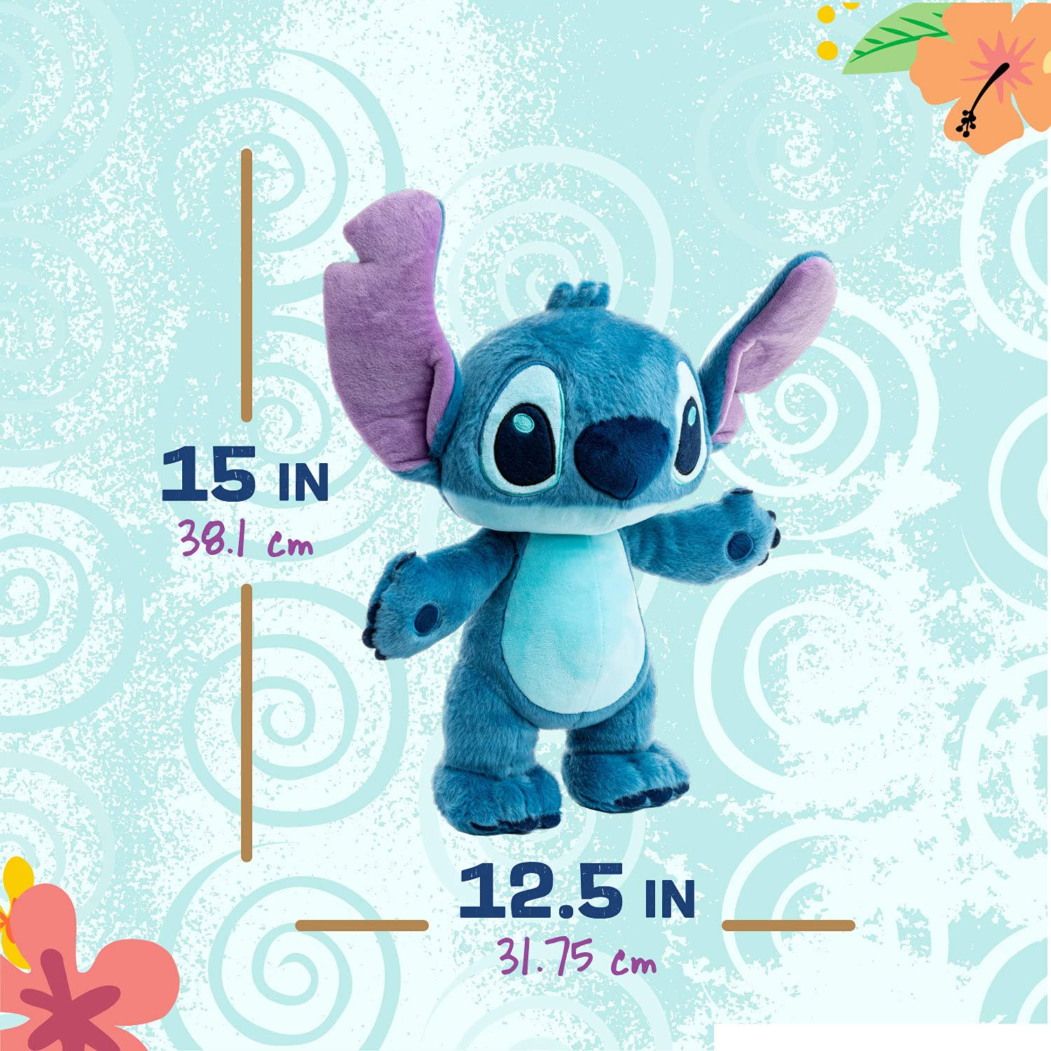 KIDS PREFERRED Disney Baby Stitch Stuffed Animal Plush, 15 Inches