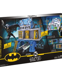 DC Comics Batman 3-in-1 Batcave Playset with Exclusive 4-inch Batman Action Figure and Battle Armor
