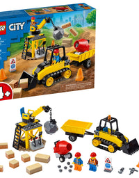 LEGO City Construction Bulldozer 60252 Toy Construction Set, Cool Building Set for Kids (126 Pieces)
