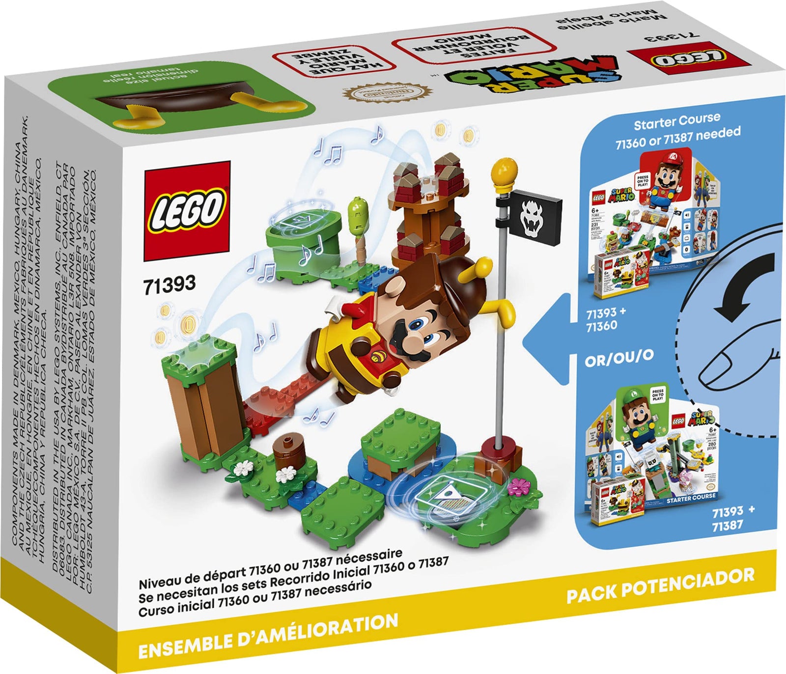 LEGO Super Mario Bee Mario Power-Up Pack 71393 Building Kit; Collectible Gift Toy for Creative Kids; New 2021 (13 Pieces)