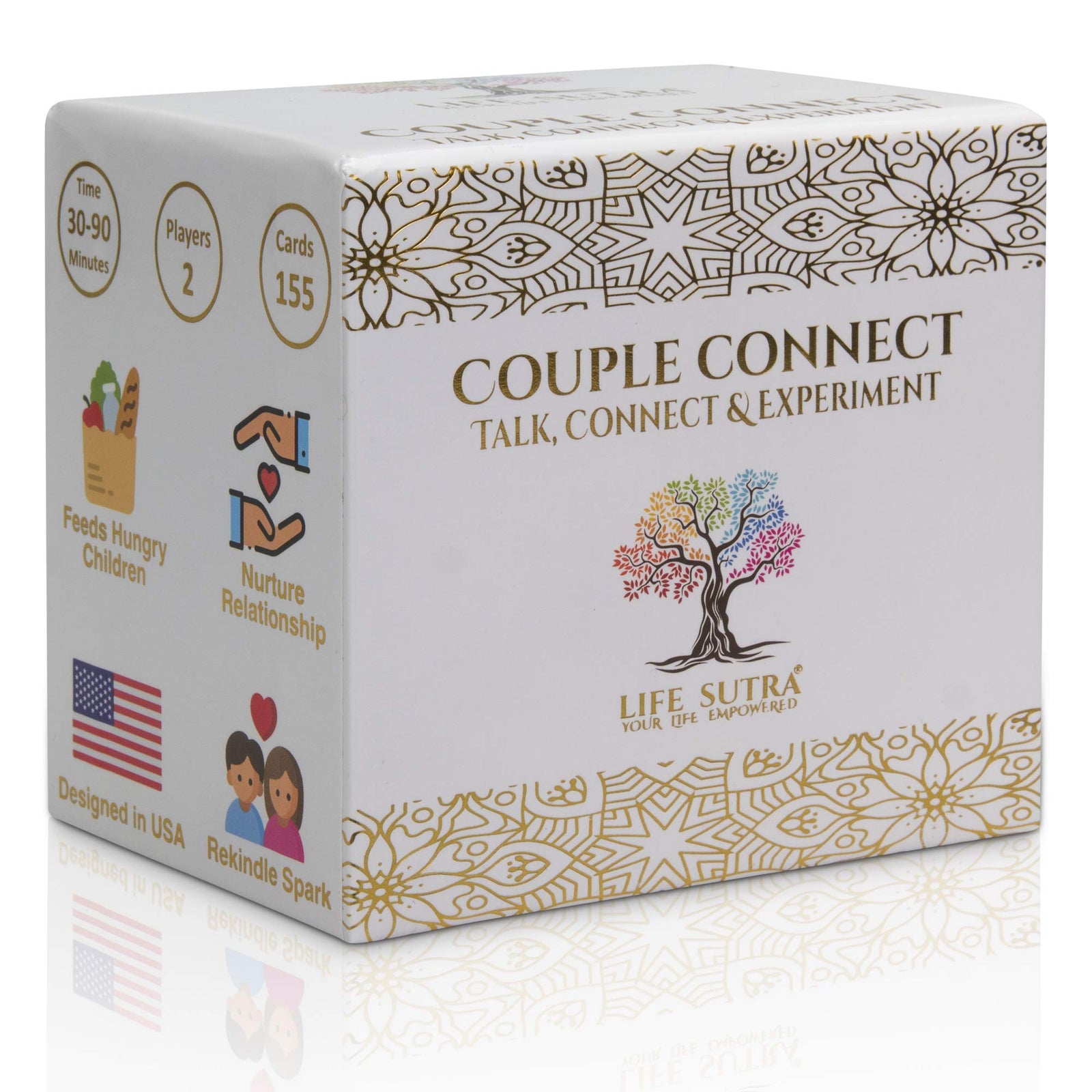 Couple Reconnect Game - Couples Game for Married Couples -150+ Couples Conversation Cards - Speak Your Love Language - Card Game for Couples - Designed by an American Psychologist