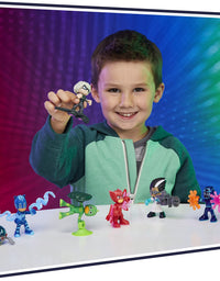 PJ Masks Hero and Villain Figure Set Preschool Toy, 7 Action Figures with 10 Accessories, Ages 3 and Up
