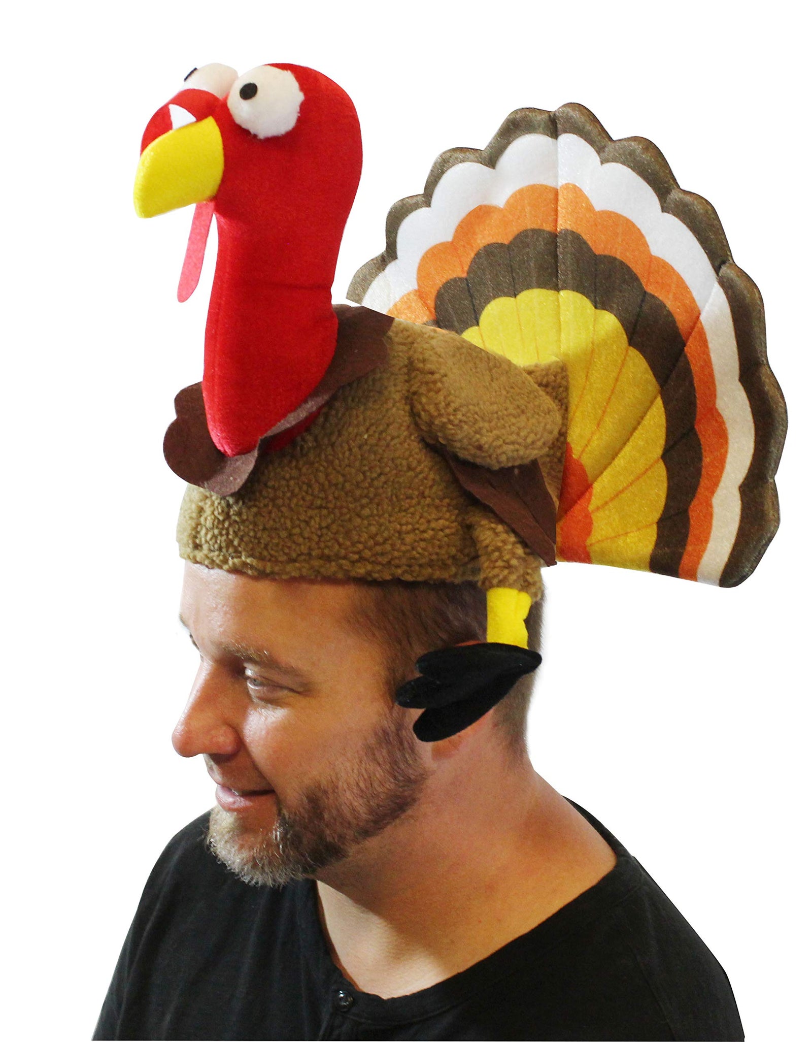 Spooktacular Creations 2 Turkey Hats for Happy Thanksgiving Party Costume, Outfit, Dress, Decorations.