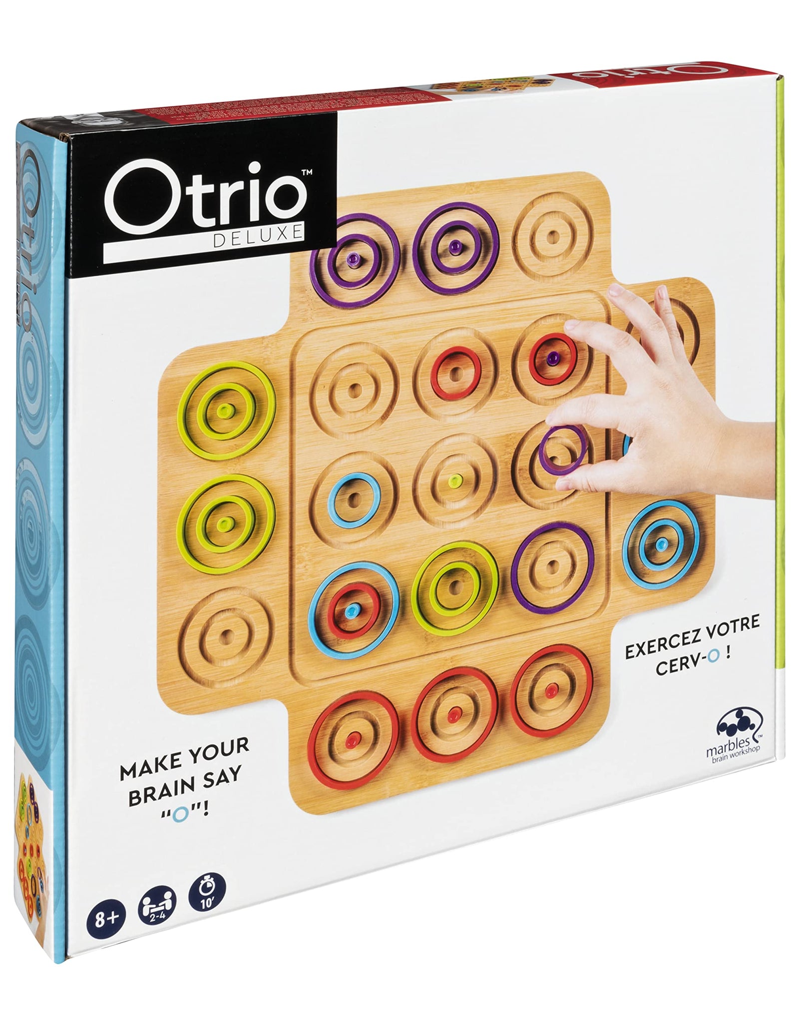 Otrio Wood Strategy-Based Board Game for Adults, Families and Kids Ages 8 & up
