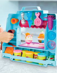 Play-Doh Ice Cream Truck Playset, Pretend Play Toy for Kids 3 Years and Up with 20 Tools, 5 Modeling Compound Colors, Over 250 Possible Combinations
