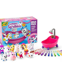 Crayola Scribble Scrubbie Pets Mega Pack, Animal Toy for Kids, Gift, Age 3+
