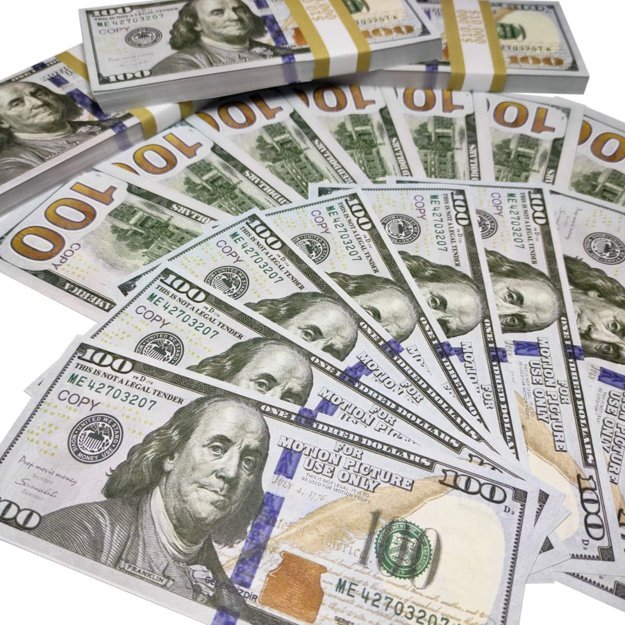 Fubago 100 pcs Movie Prop, Double-Sided Premium Realistic Printing for Movie, Party, Play Pretend and Teach Kids