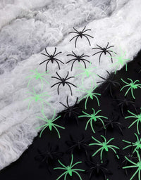 Halloween Decorations Spider Webs - 1200sqft Spider Web Decor +100 Black Spiders + 50 Fluorescent spiders, Indoor Outdoor Spooky Spider Webbing with Fake Spiders for Halloween Party Decorations
