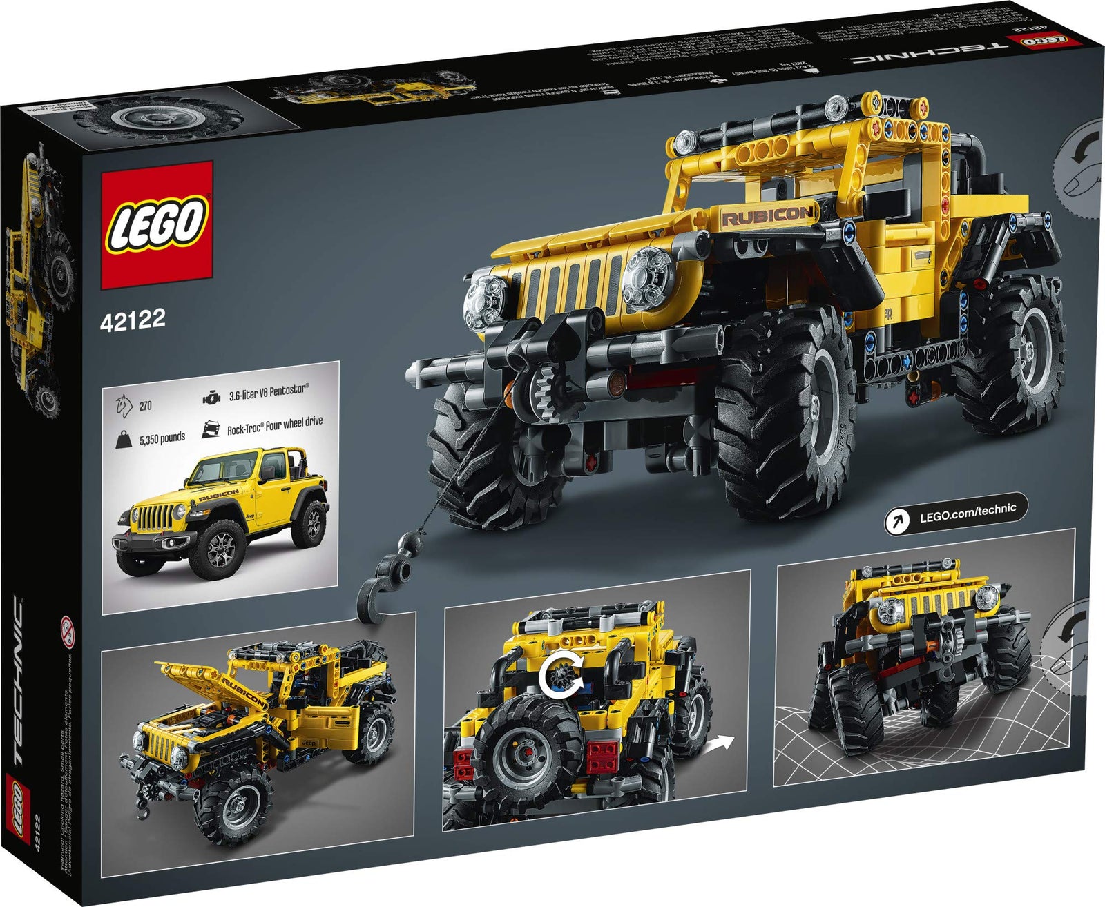 LEGO Technic Jeep Wrangler 42122; an Engaging Model Building Kit for Kids Who Love High-Performance Toy Vehicles, New 2021 (665 Pieces)