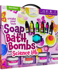 Soap & Bath Bomb Making Kit for Kids, 3-in-1 Spa Science Kit, Craft Gifts For Girls & Boys Age 6, 7, 8, 9, 10-12 Year Old Girl Crafts Kits : DIY Science Experiment Toys, Craft Gift For Kids Ages 6-12+
