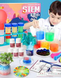 SNAEN Science Kit with 30 Science Lab Experiments,DIY STEM Educational Learning Scientific Tools for 3 4 5 6 7 8 9 10 11 Years Old Boys Girls Kids Toys Gift
