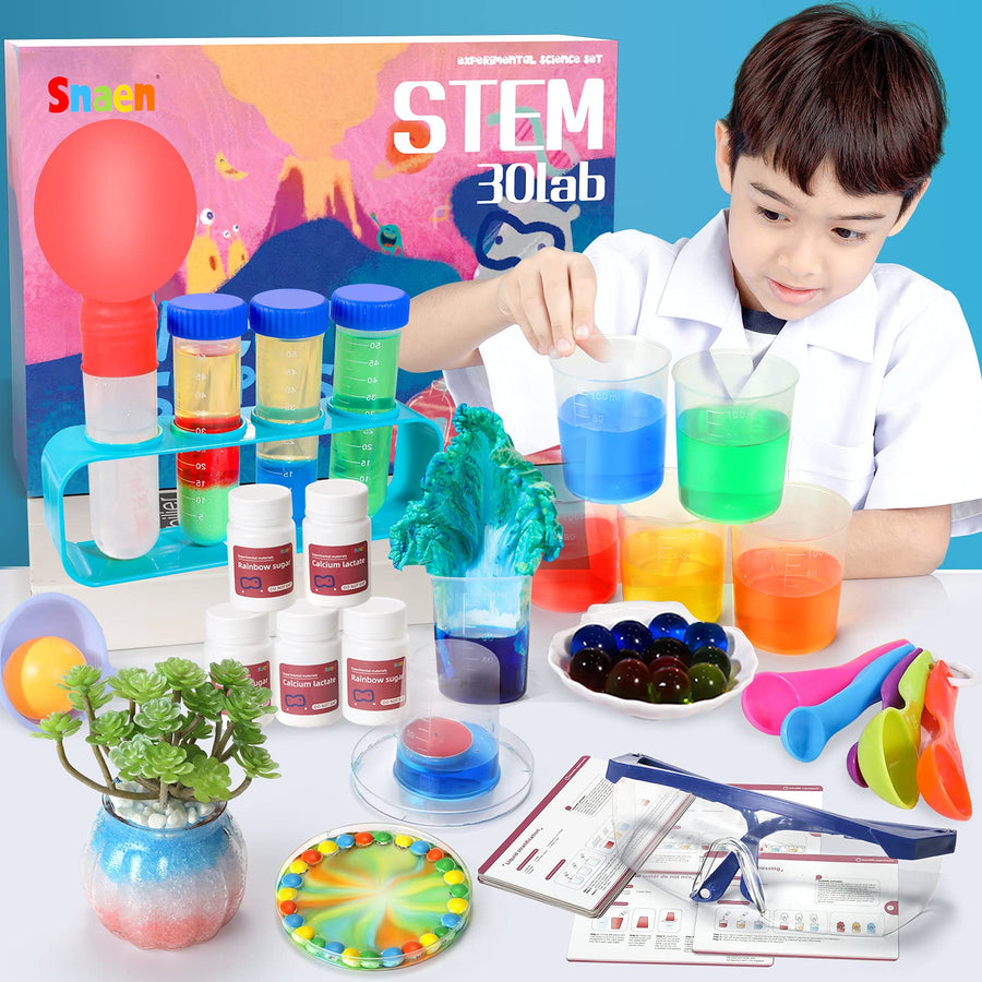 SNAEN Science Kit with 30 Science Lab Experiments,DIY STEM Educational Learning Scientific Tools for 3 4 5 6 7 8 9 10 11 Years Old Boys Girls Kids Toys Gift
