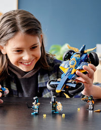 LEGO NINJAGO Ninja Sub Speeder 71752 Building Kit; Amphibious Car Toy with NINJAGO Cole and Jay Minifigures; New 2021 (356 Pieces)
