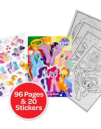 Crayola My Little Pony Coloring Book with Stickers, Gift for Girls and Boys, 96 Pages, Ages 3, 4, 5, 6
