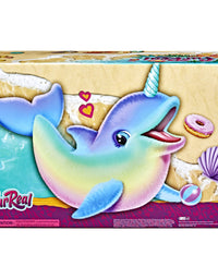 FurReal Wavy The Narwhal Interactive Animatronic Plush Toy, Electronic Pet, 80+ Sounds and Reactions, Rainbow Plush, Ages 4 and Up
