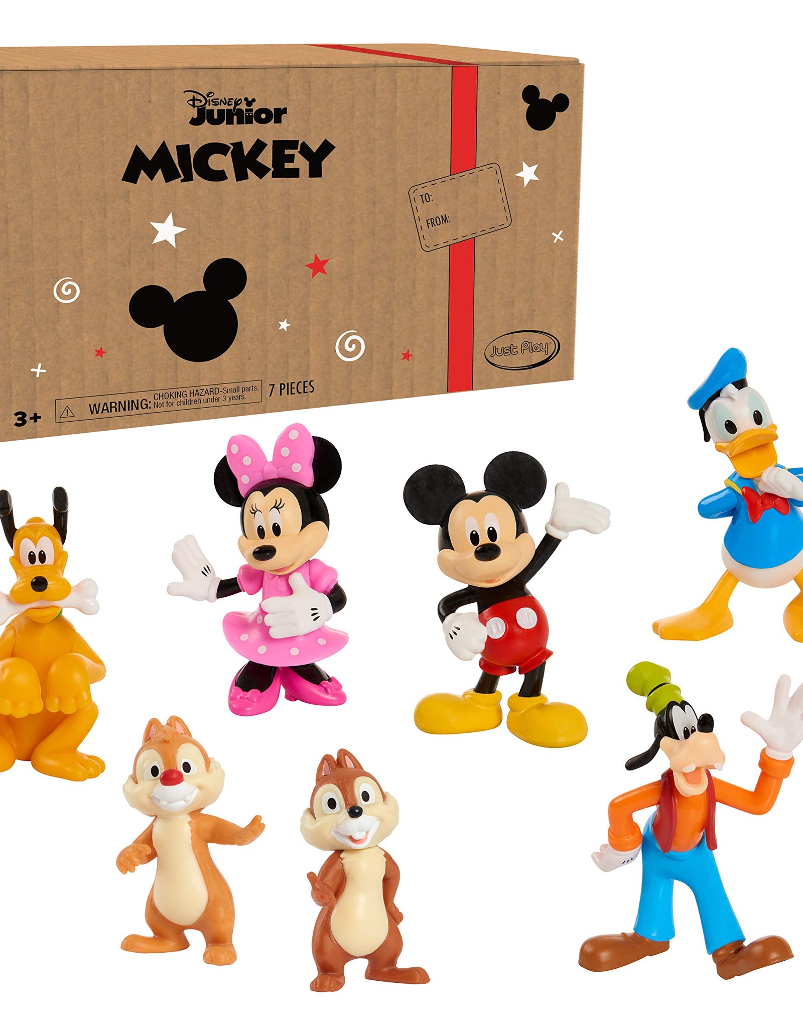 Mickey Mouse 7-Piece Figure Set, Toys for 3 Year Old Boys, Amazon Exclusive, by Just Play